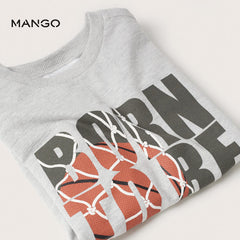 MANGO GREY BORN TO BE MVP PRINTED SWEATSHIRT 2506