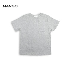 MANGO MEDIUM GREY COTTON T-SHIRT