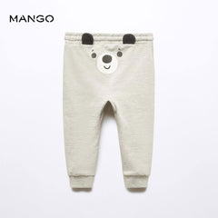 MANGO MEDIUM GREY EMBOSSED EAR JOGGER TROUSER