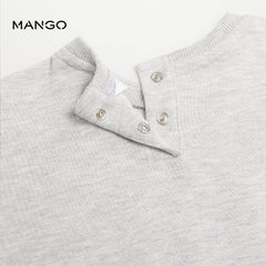MANGO MEDIUM GREY FISH & FRIENDS COTTON SWEATSHIRT