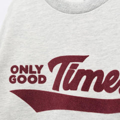 MANGO MEDIUM GREY GOOD TIMES PRINTED SWEATSHIRT 57054007