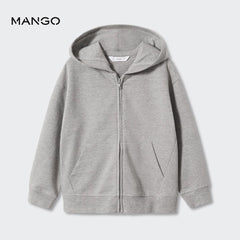 MANGO MEDIUM GREY ZIIPED HOODIE 1030