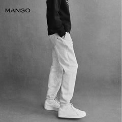 MANGO MEDUIM GREY JOGGER STYLE TROUSER 77073280