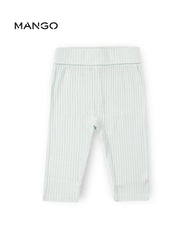 MANGO MINT GREEN RIBBED LEGGING