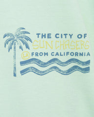 MANGO MINT GREEN TROPICAL PRINT T-SHIRT