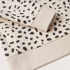 MANGO MOTIF ECRU CHEETAH PRINTED SWEATSHIRT