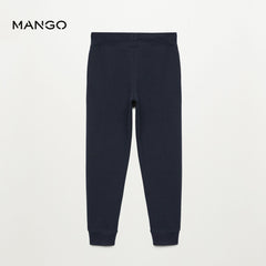 MANGO NAVY BLUE BOYS COTTON JOGGER TROUSER