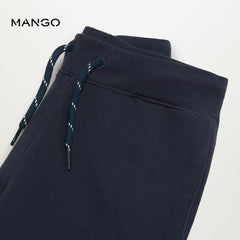 MANGO NAVY BLUE BOYS COTTON JOGGER TROUSER