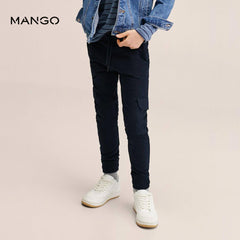 MANGO NAVY BLUE CARGO JOGGER TROUSER 27042002