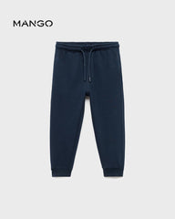 MANGO NAVY BLUE COTTON JOGGER STYLE TROUSER 17033289