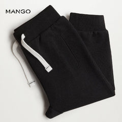 MANGO BLACK COTTON JOGGER TROUSER-1068