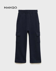 MANGO NAVY BLUE GIRLS CARGO TROUSER 77080386