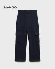 MANGO NAVY BLUE GIRLS CARGO TROUSER 77080386