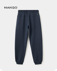 MANGO NAVY BLUE LOOSE FIT JOGGER TROUSER 37083274