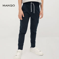 MANGO NAVY BLUE POCKET JOGGER TROUSER