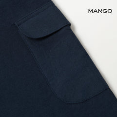 MANGO NAVY BLUE POCKET JOGGER TROUSER