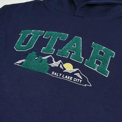 MANGO NAVY BLUE UTAH EMBOSSED HOODIE