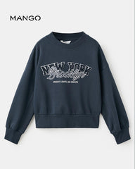 MANGO NAVY BROOKLYN SWEATSHIRT 17015167