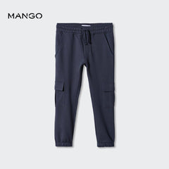 MANGO NAVY CARGO JOGGER TROUSER 47041506