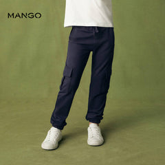 MANGO NAVY CARGO JOGGER TROUSER 47041506