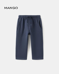 MANGO NAVY COTTON JOGGER TROUSER 17047895