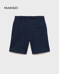 MANGO NAVY COTTON SHORTS 87037704