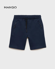 MANGO NAVY COTTON SHORTS 87037704