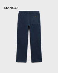 MANGO NAVY DRAWSTRING JOGGER TROUSER 17095160