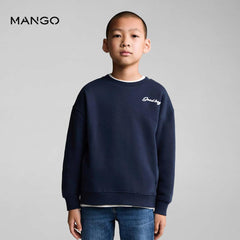 MANGO NAVY GOOD BOY COTTON SWEATSHIRT 77019411