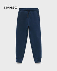 MANGO NAVY INTERLOCKING JOGGER TROUSER 17034419