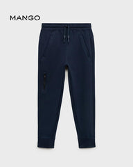 MANGO NAVY JOGGER TROUSERS WITH ELASTIC WAIST 87051512