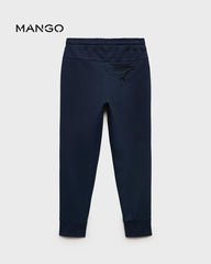 MANGO NAVY JOGGER TROUSERS WITH ELASTIC WAIST 87051512