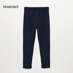 MANGO NAVY ORGANIC COTTON JOGGER TROUSER FOR GIRLS