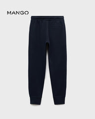 MANGO NAVY PIQUE JOGGER TROUSER 17044418