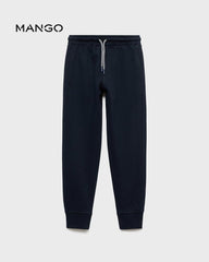 MANGO NAVY PIQUE JOGGER TROUSER 17044418