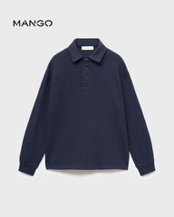 MANGO NAVY POLO SWEATSHIRT 17025160
