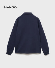 MANGO NAVY POLO SWEATSHIRT 17025160