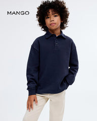 MANGO NAVY POLO SWEATSHIRT 17025160