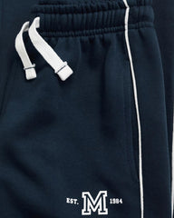 MANGO NAVY PRINTED TROUSER WITH SIDE STRIPE 17063288