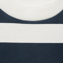 MANGO NAVY STRIPED SWEATSHIRT WITH POCKET 77013288