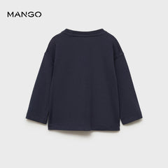MANGO NAVY THE BEST LONG SLEEVE T-SHIRT 77027673