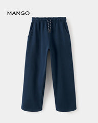 MANGO NAVY UNISEX JOGGERS WITH ELASTIC WAIST 17077898