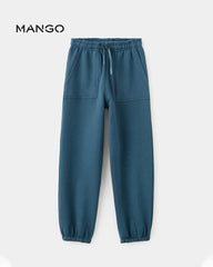 MANGO NIGHT BLUE COTTON JOGGER TROUSER 27021231