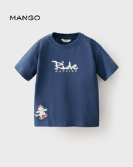 MANGO NIGHT BLUE RIDE OUTSIDE T-SHIRT 17043293