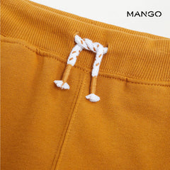 MANGO OCHER COTTON JOGGER STYLE TROUSER
