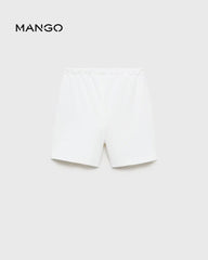 MANGO OFF WHIE COTTON SKORT