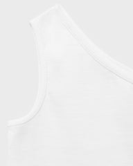 MANGO OFF WHITE ASYMMETRICAL RIBBED TOP
