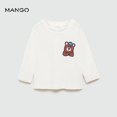 MANGO OFF WHITE BEAR PRINTED T-SHIRT 77002940