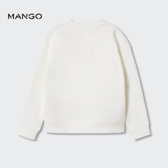 MANGO OFF WHITE BMX EMBOSSED PATTERNED SWEATSHIRT 1130