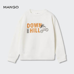 MANGO OFF WHITE BMX EMBOSSED PATTERNED SWEATSHIRT 1130